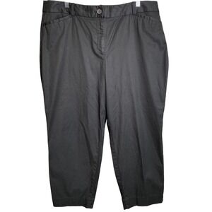 Talbots Women's Black The Perfect‎ Crop Pants Size 16 Career Old Money Basics